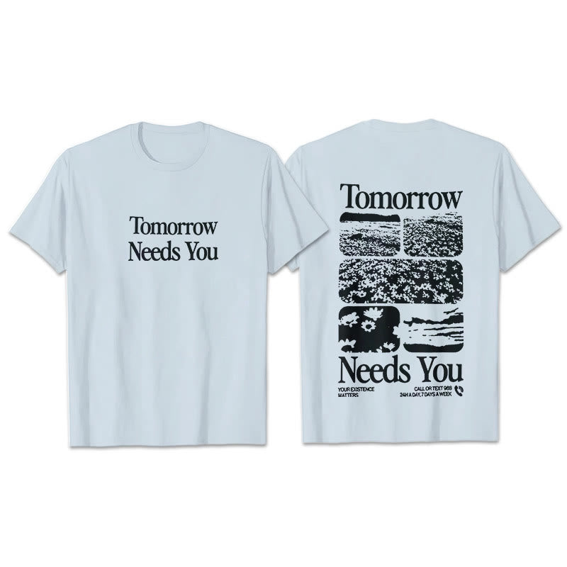 Christianartworkshop Tomorrow Needs You T-Shirt - Blue - 2XL - image 0