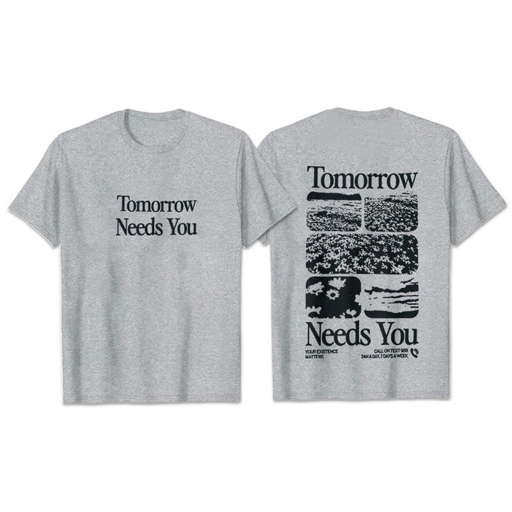 Christianartworkshop Tomorrow Needs You T-Shirt - Grey - 2XL - image 5