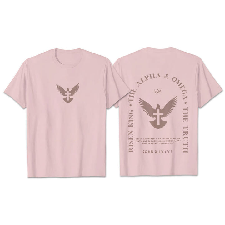 Christianartworkshop Jesus Is The Way The Truth The Life Cotton T-Shirt - Pink - 2XL - image 12