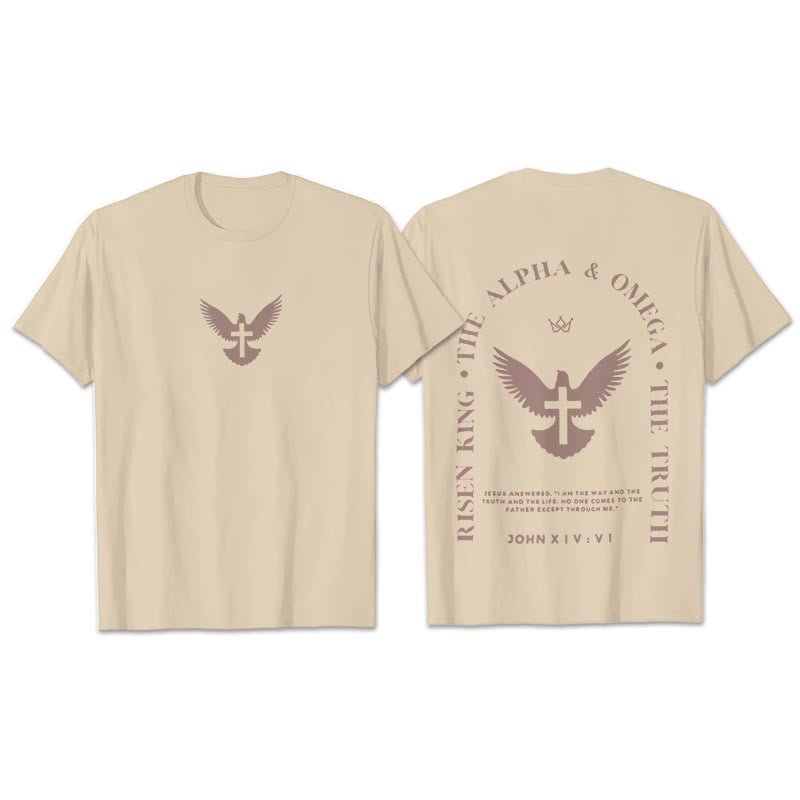 Christianartworkshop Jesus Is The Way The Truth The Life Cotton T-Shirt - Beige - 2XL - image 9