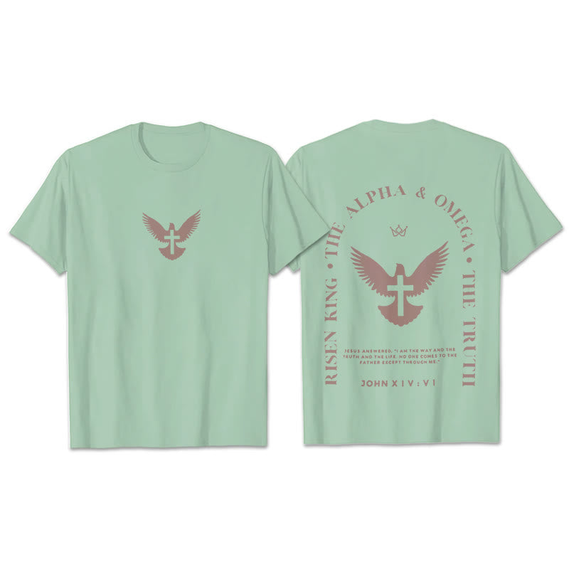 Christianartworkshop Jesus Is The Way The Truth The Life Cotton T-Shirt - Light Gray - 2XL - image 21