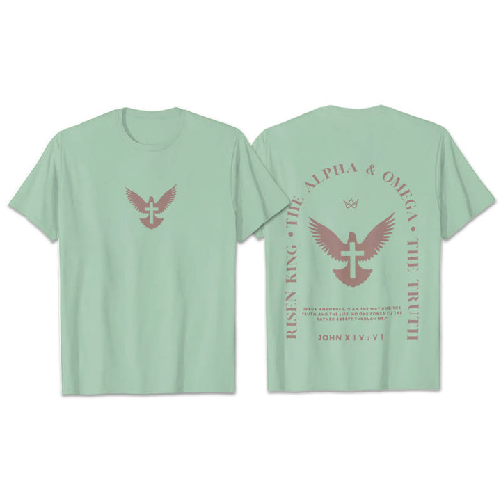 Christianartworkshop Jesus Is The Way The Truth The Life Cotton T-Shirt - Light Gray - 2XL - image 21