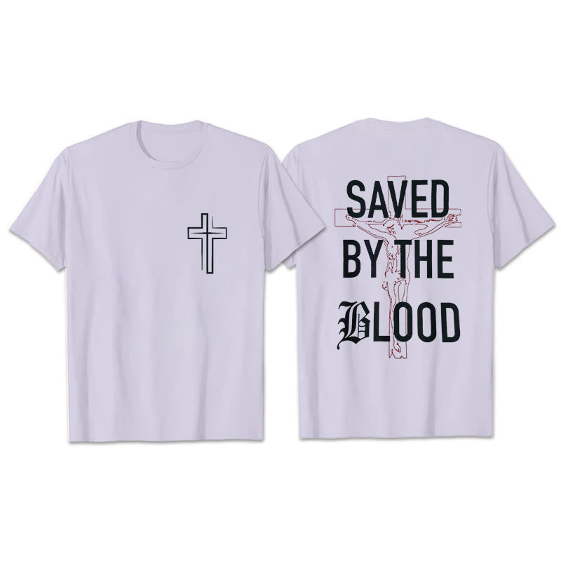 Christianartworkshop Saved By The Lord Cotton T-Shirt