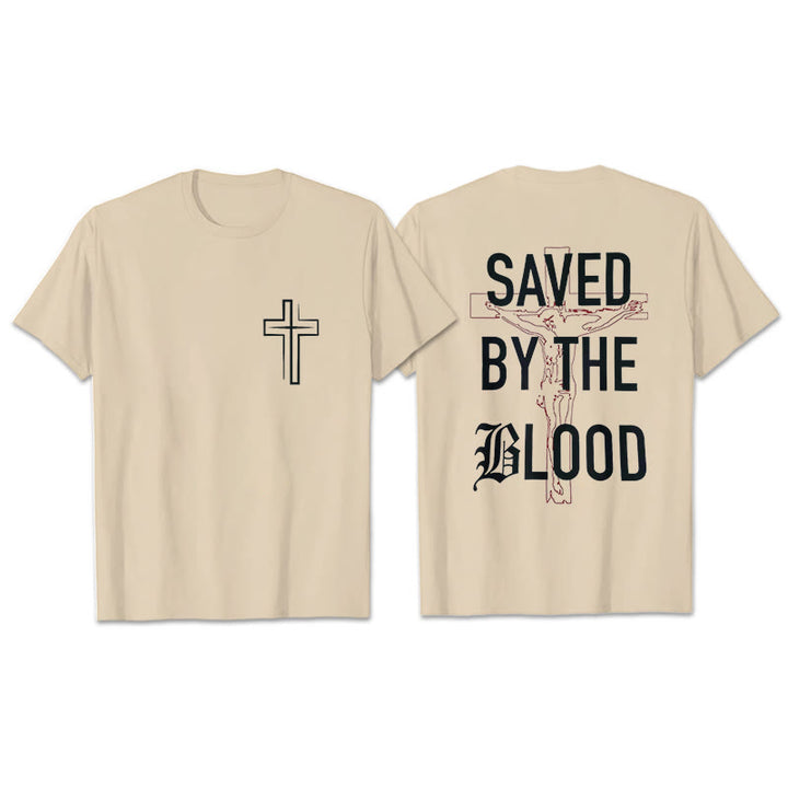 Christianartworkshop Saved By The Lord Cotton T-Shirt - Beige - 2XL - image 12