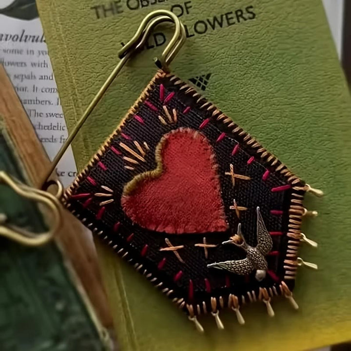 Christianartworkshop Hand-Embroidered Hope Protection Pocket Brooch - image 1
