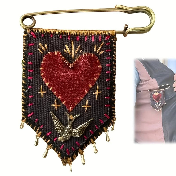 Christianartworkshop Hand-Embroidered Hope Protection Pocket Brooch - image 4