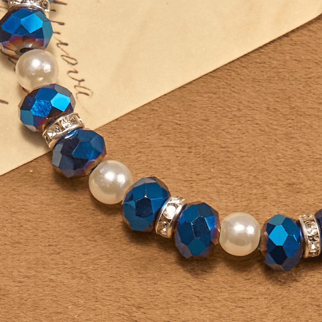 Christianartworkshop Modern Clear Crystal Stretch Braceletwith Crucifix & Miraculous Medal: Contemporary Faith Statement - image 15