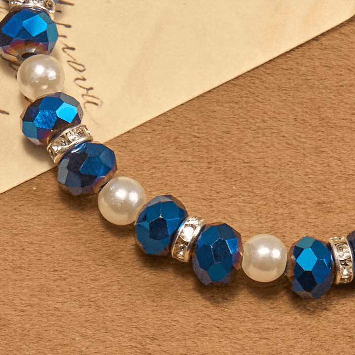 Christianartworkshop Modern Clear Crystal Stretch Braceletwith Crucifix & Miraculous Medal: Contemporary Faith Statement - image 15