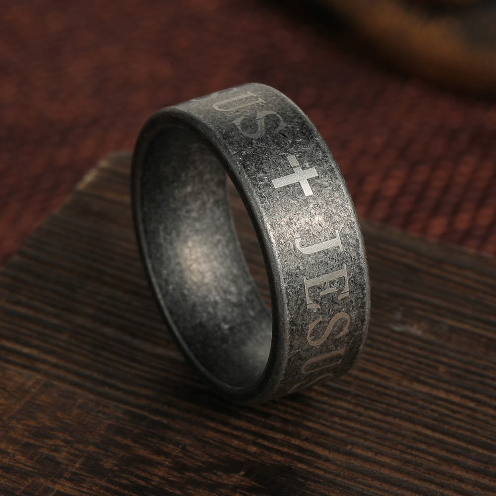 Christianartworkshop Minimalist 925 Silver Jesus & Cross Ring : Subtle Symbol of Faith - image 2