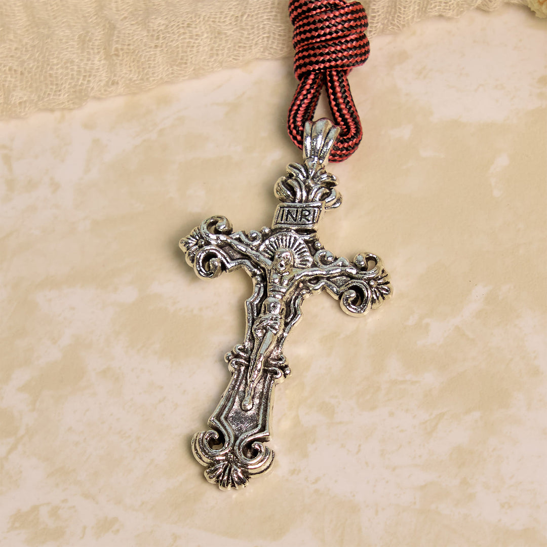 Christianartworkshop All-Place Portable Paracord Pocket Rosary with Crucifix & St. Benedict: Faith for Every Spot - image 8