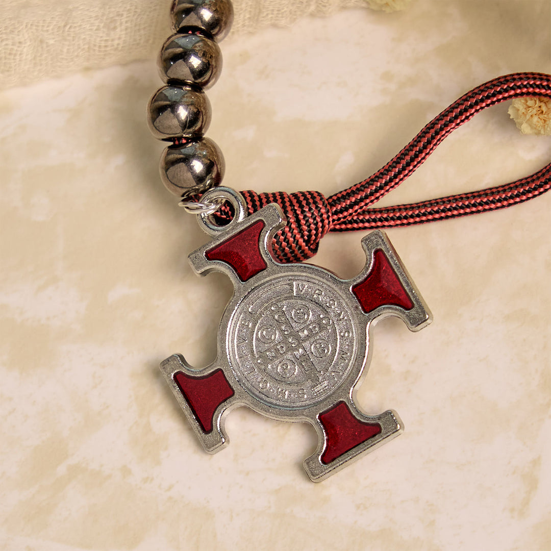 Christianartworkshop All-Place Portable Paracord Pocket Rosary with Crucifix & St. Benedict: Faith for Every Spot - image 7