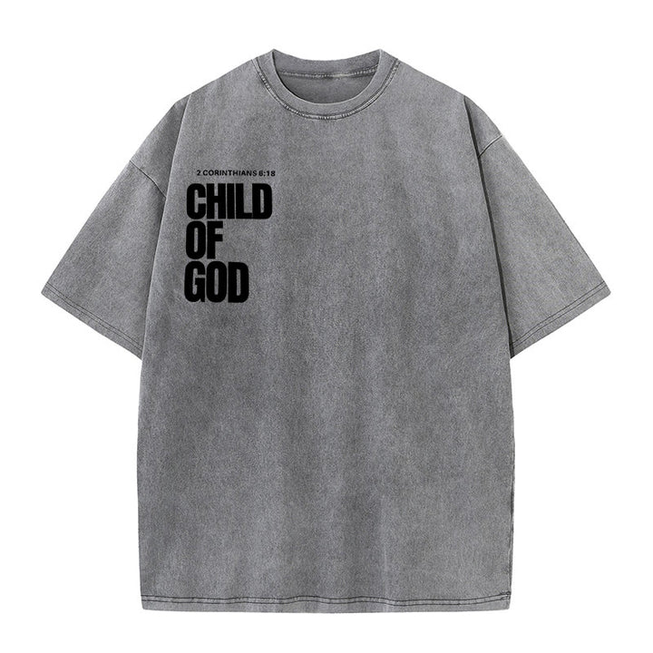 Christianartworkshop Minimalist Child of God Unisex Washed T-Shirt: Bold Faith in Clean Design - image 8