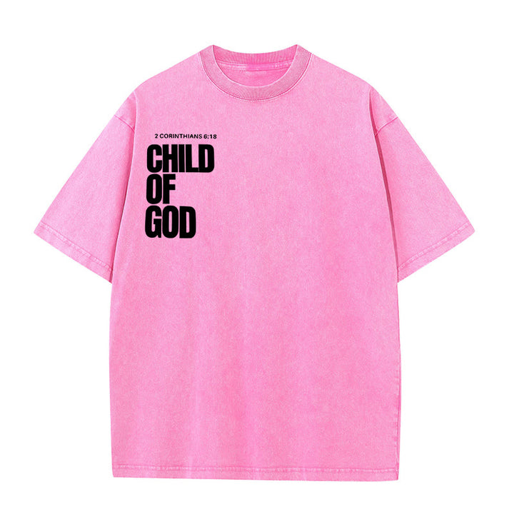 Christianartworkshop Minimalist Child of God Unisex Washed T-Shirt: Bold Faith in Clean Design - image 20