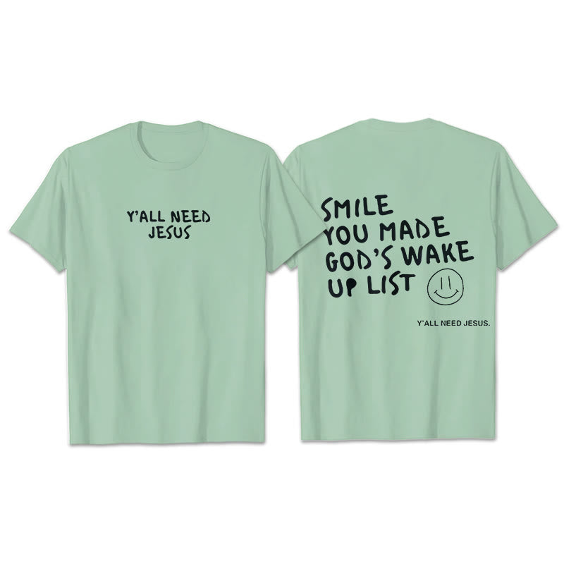 Christianartworkshop "SMILE" T-Shirt - Grass Green - 2XL - image 9