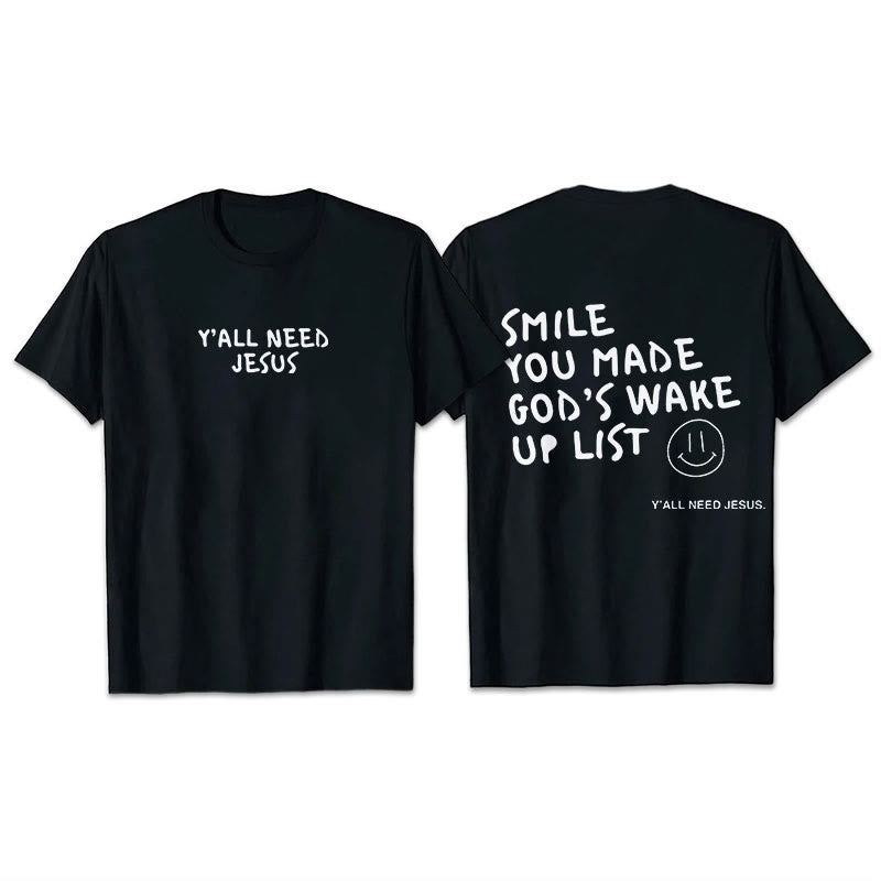 Christianartworkshop "SMILE" T-Shirt - Black - 2XL - image 3