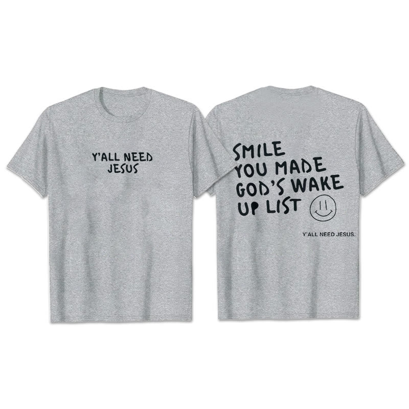 Christianartworkshop "SMILE" T-Shirt - Gray - 2XL - image 4