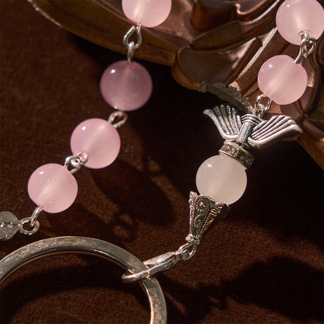 Christianartworkshop Multifunctional Tri-Color Gem Keychain & Pocket Rosary Blessed with Angle Wing - image 10