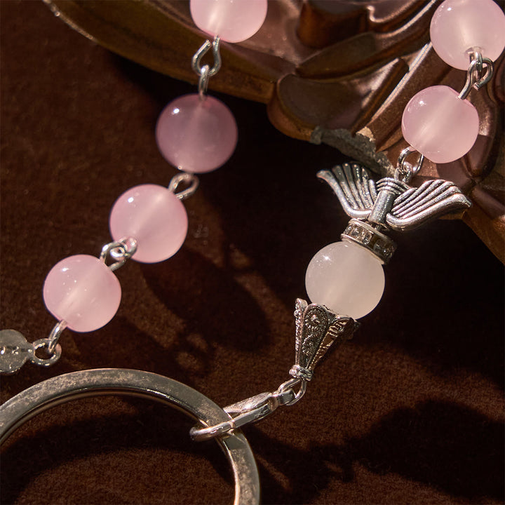 Christianartworkshop Multifunctional Tri-Color Gem Keychain & Pocket Rosary Blessed with Angle Wing - image 10