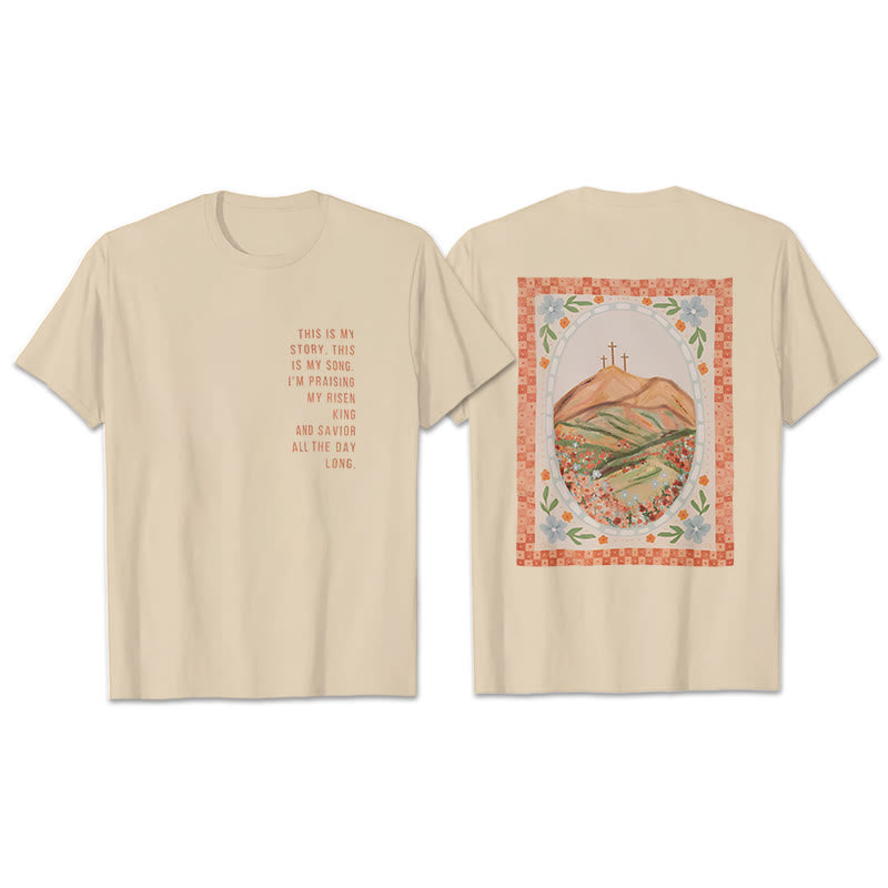 Christianartworkshop This is My Story, This is My Song Graphic T-Shirt  - Beige - 2XL - image 2