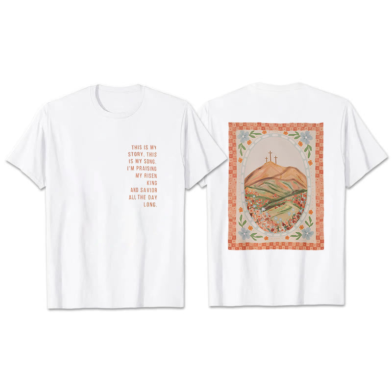 Christianartworkshop This is My Story, This is My Song Graphic T-Shirt  - White - 2XL - image 8