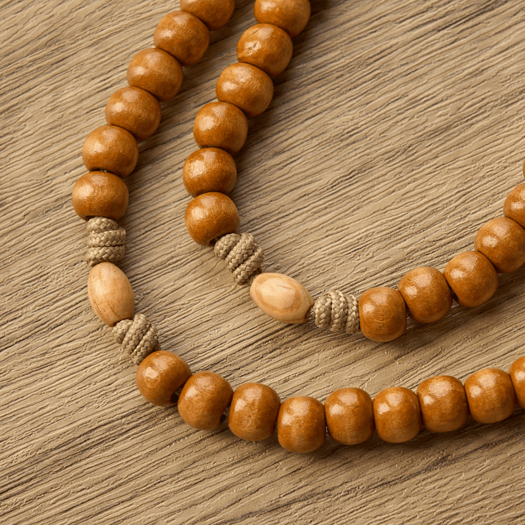 Christianartworkshop PRAYERFUL FAITH: Handmade Minimalist Olive Wood Rosary with Gift Card - image 11