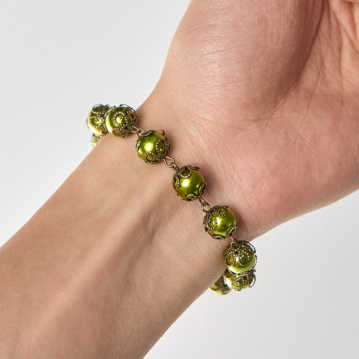 Christianartworkshop Matte Verdigris Beads with Bronze St. Benedict Medal & Crucifix Bracelet: Find Peace in Subtle Sacredness - image 8