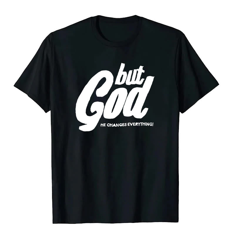 Christianartworkshop But God Hand-Stitched T-shirt - Black - 2XL - image 7