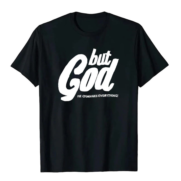 Christianartworkshop But God Hand-Stitched T-shirt - Black - 2XL - image 7