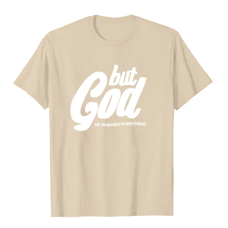 Christianartworkshop But God Hand-Stitched T-shirt - Beige - 2XL - image 9