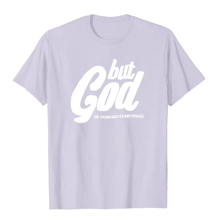 Christianartworkshop But God Hand-Stitched T-shirt - Purple - 2XL - image 5