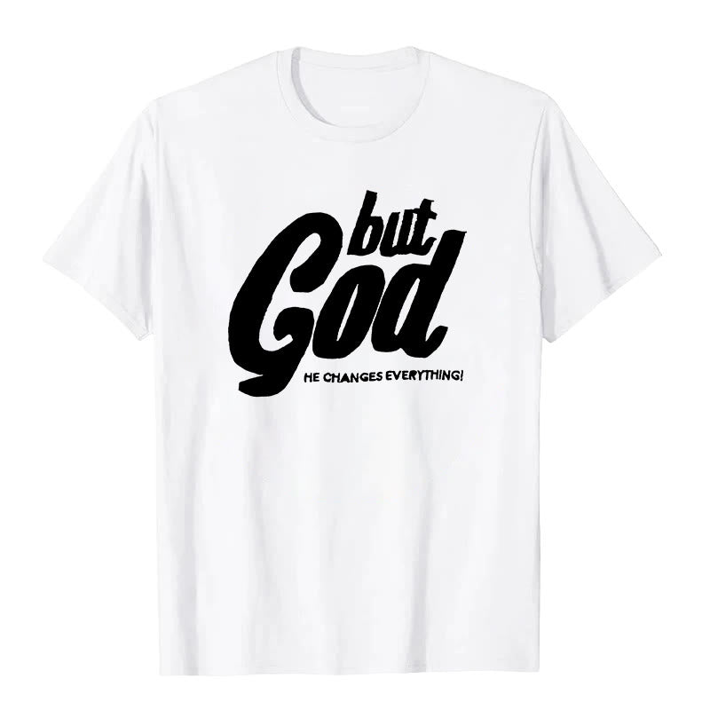 Christianartworkshop But God Hand-Stitched T-shirt - White - 2XL - image 5