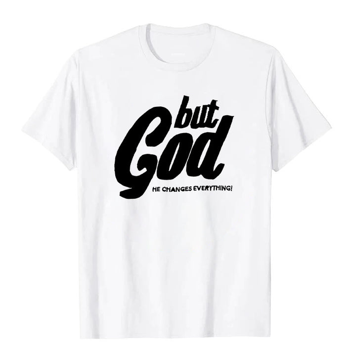 Christianartworkshop But God Hand-Stitched T-shirt - White - 2XL - image 5