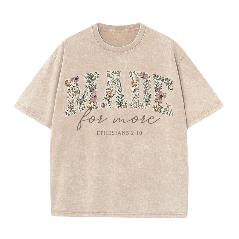 Christianartworkshop Made for More Washed T-Shirt - Apricot - 4XL - image 8