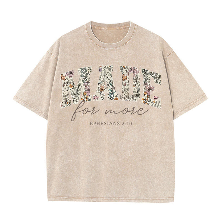 Christianartworkshop Made for More Washed T-Shirt - Apricot - 4XL - image 8