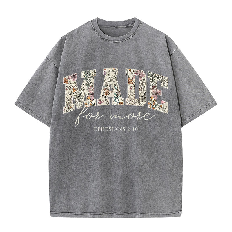 Christianartworkshop Made for More Washed T-Shirt - Grey - 4XL - image 7