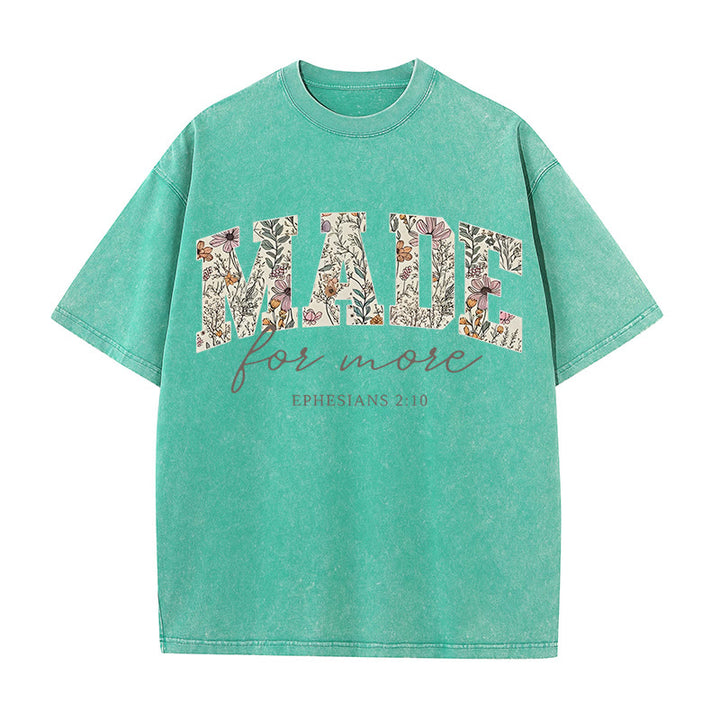 Christianartworkshop Made for More Washed T-Shirt - Mint - 4XL - image 10