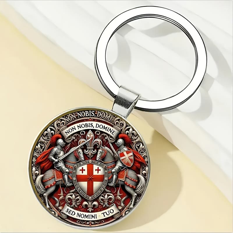 Christianartworkshop Spiritual Companion Knights Templar Keychain: Faith-Filled Token of Chivalric Grace - image 2