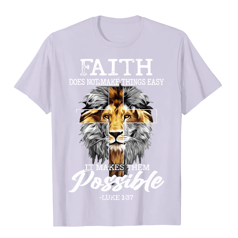 Christianartworkshop Religious Faith Lion Cross Graphic Unisex T-shirt - Purple - 2XL - image 8