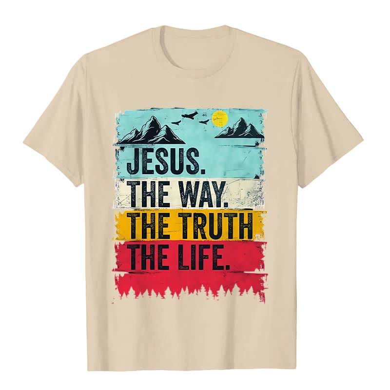 Christianartworkshop Jesus The Way The Truth The Life Unisex T-shirt - Beige - 2XL - image 4