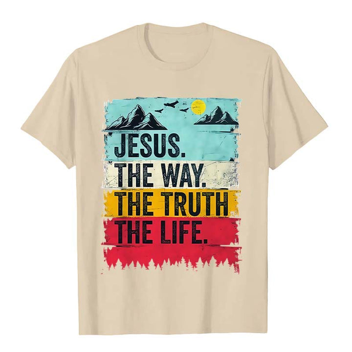 Christianartworkshop Jesus The Way The Truth The Life Unisex T-shirt - Beige - 2XL - image 4