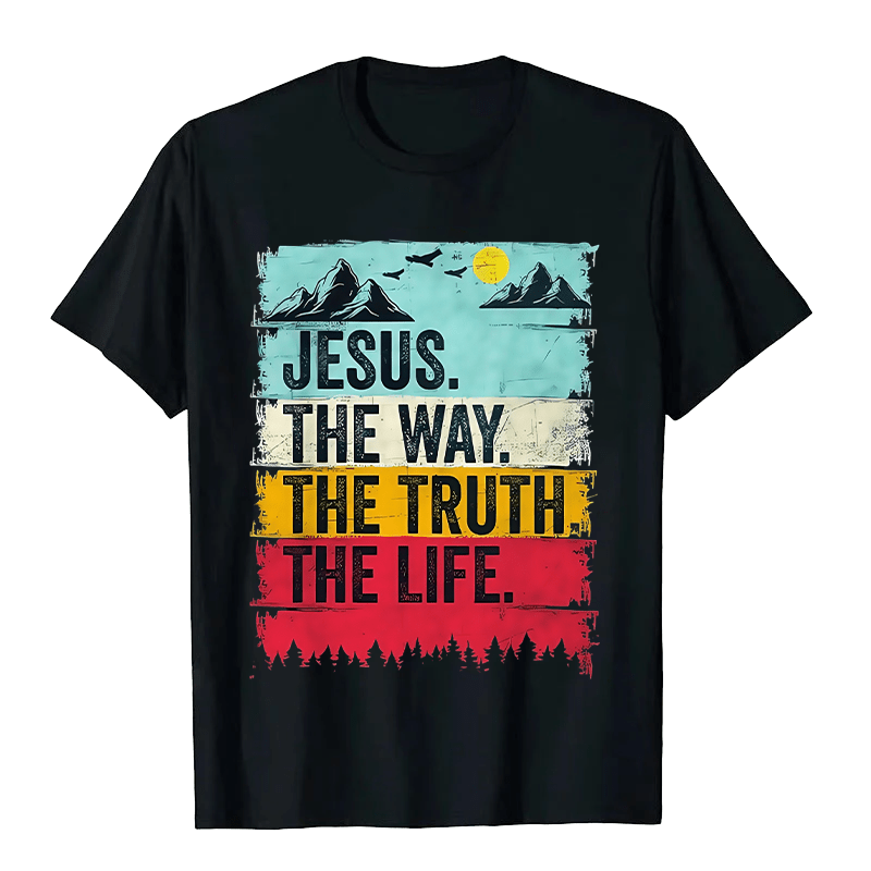 Christianartworkshop Jesus The Way The Truth The Life Unisex T-shirt - Black - 2XL - image 0