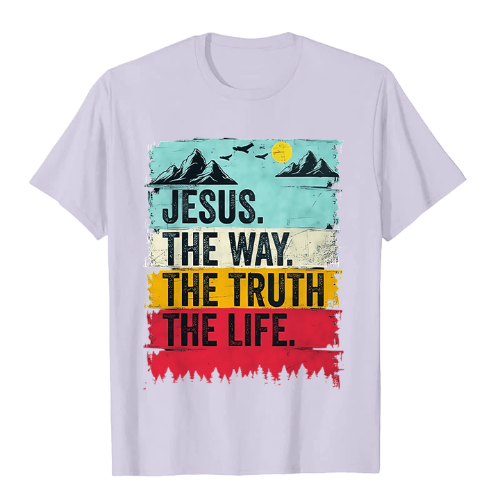 Christianartworkshop Jesus The Way The Truth The Life Unisex T-shirt - Light Purple - 2XL - image 6