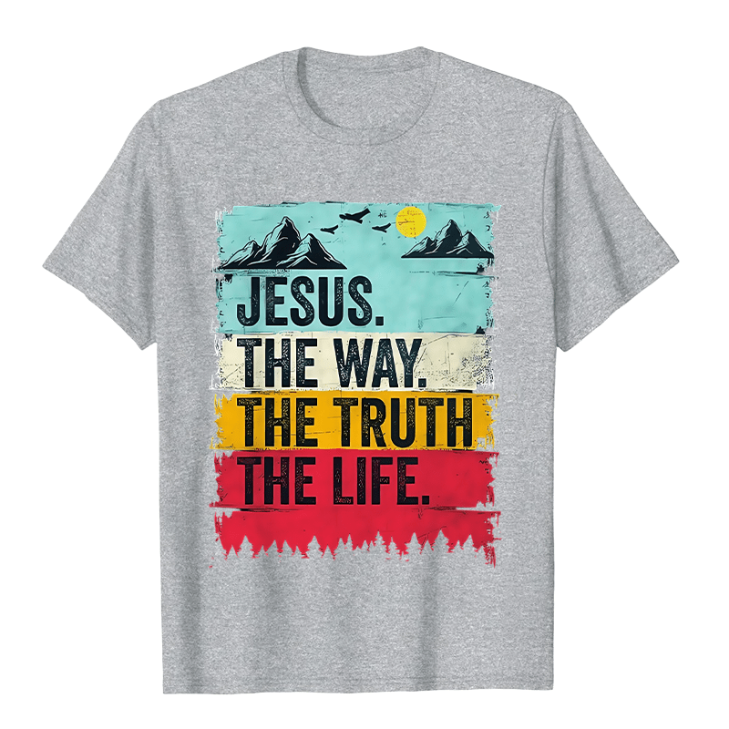 Christianartworkshop Jesus The Way The Truth The Life Unisex T-shirt - Grey - 2XL - image 8