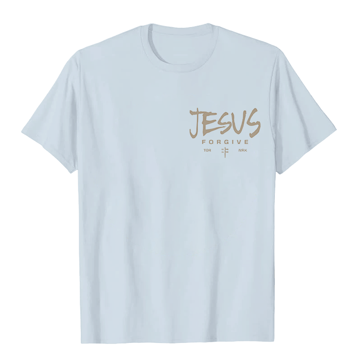 Christianartworkshop Religious Jesus Forgive Crown of Thorns Cross Unisex T-shirt