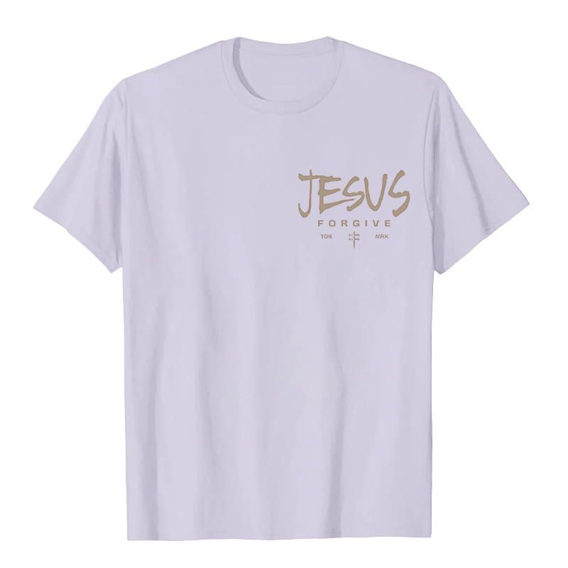 Christianartworkshop Religious Jesus Forgive Crown of Thorns Cross Unisex T-shirt