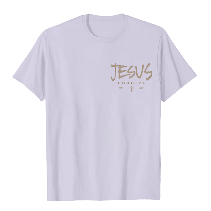 Christianartworkshop Religious Jesus Forgive Crown of Thorns Cross Unisex T-shirt