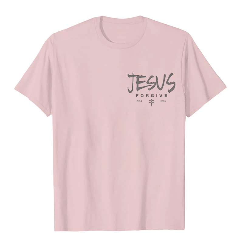 Christianartworkshop Religious Jesus Forgive Crown of Thorns Cross Unisex T-shirt