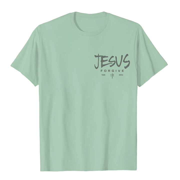 Christianartworkshop Religious Jesus Forgive Crown of Thorns Cross Unisex T-shirt