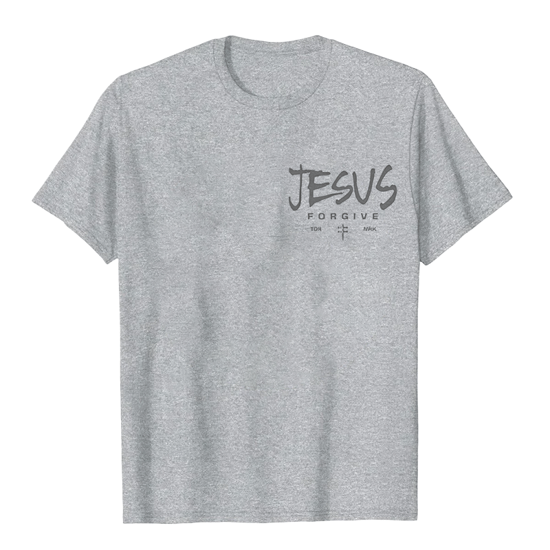 Christianartworkshop Religious Jesus Forgive Crown of Thorns Cross Unisex T-shirt