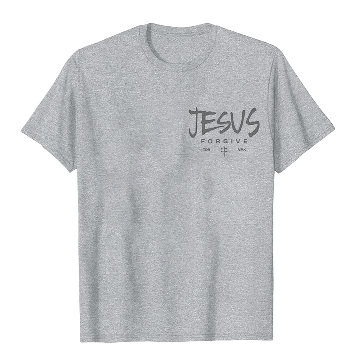 Christianartworkshop Religious Jesus Forgive Crown of Thorns Cross Unisex T-shirt